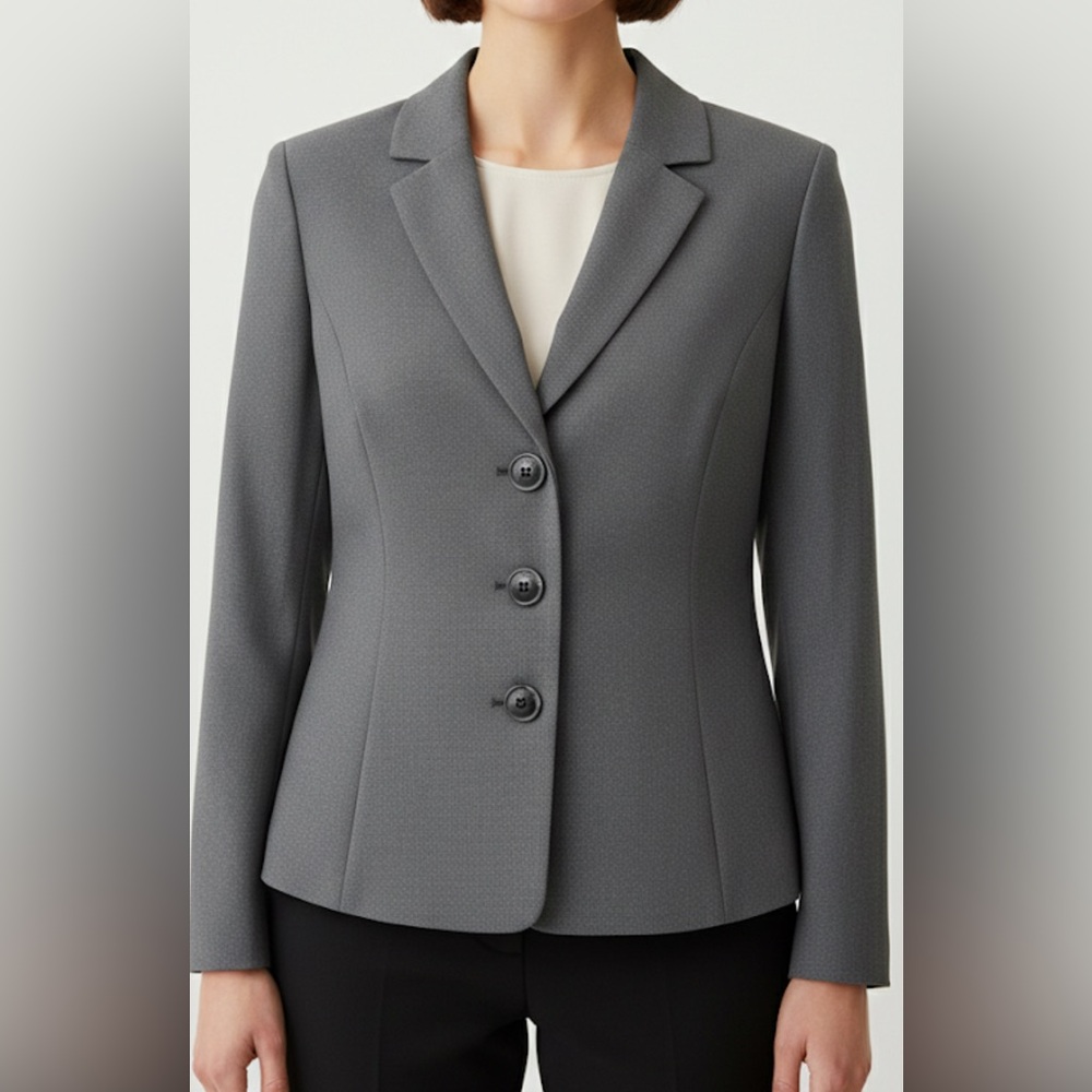 Le Suit Charcoal Women's Blazer